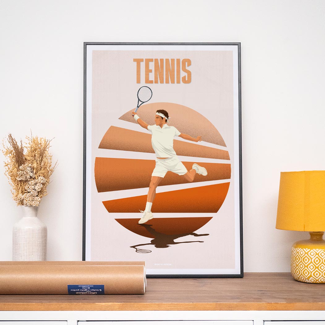 Affiche - Illustration Tennis