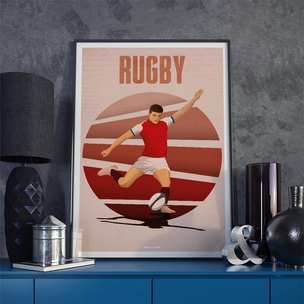 Affiche - Illustration Rugby - Déco Rugby – Sport à l'Affiche