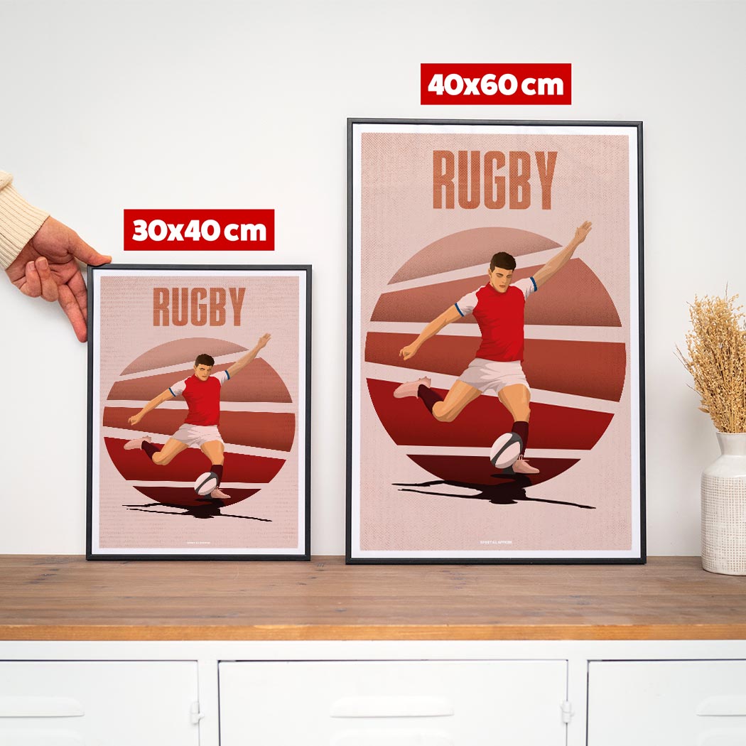 Big Rugby Poster Affiche - Illustration Rugby - Déco Rugby – Sport à l'Affiche