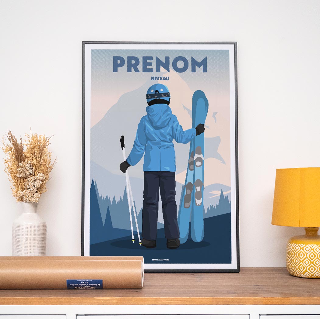Affiche Ski - Enfant Personnalisé