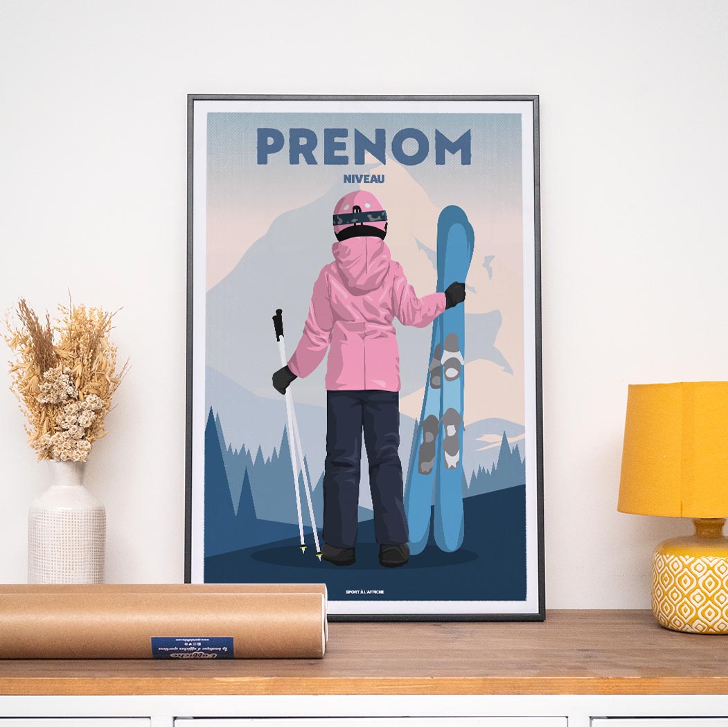 Affiche Ski - Enfant Personnalisé