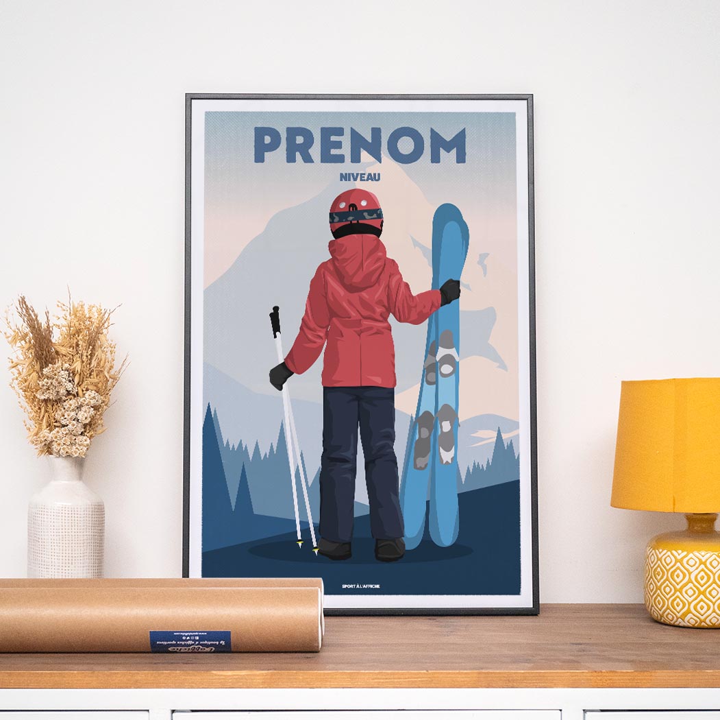 Affiche Ski - Enfant Personnalisé