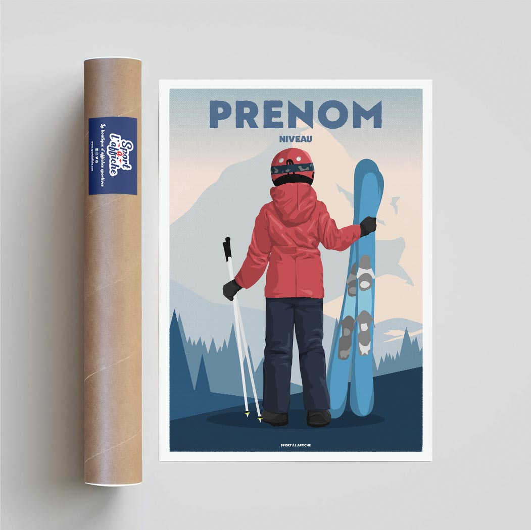 Affiche Ski - Enfant Personnalisé