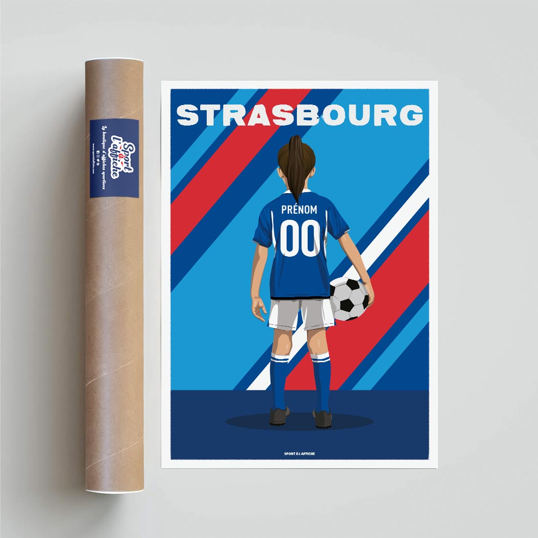 Affiche Foot Strasbourg - Enfant Personnalisé