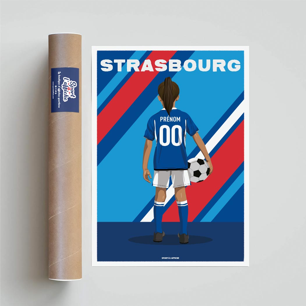 Affiche Foot Strasbourg - Enfant Personnalisé