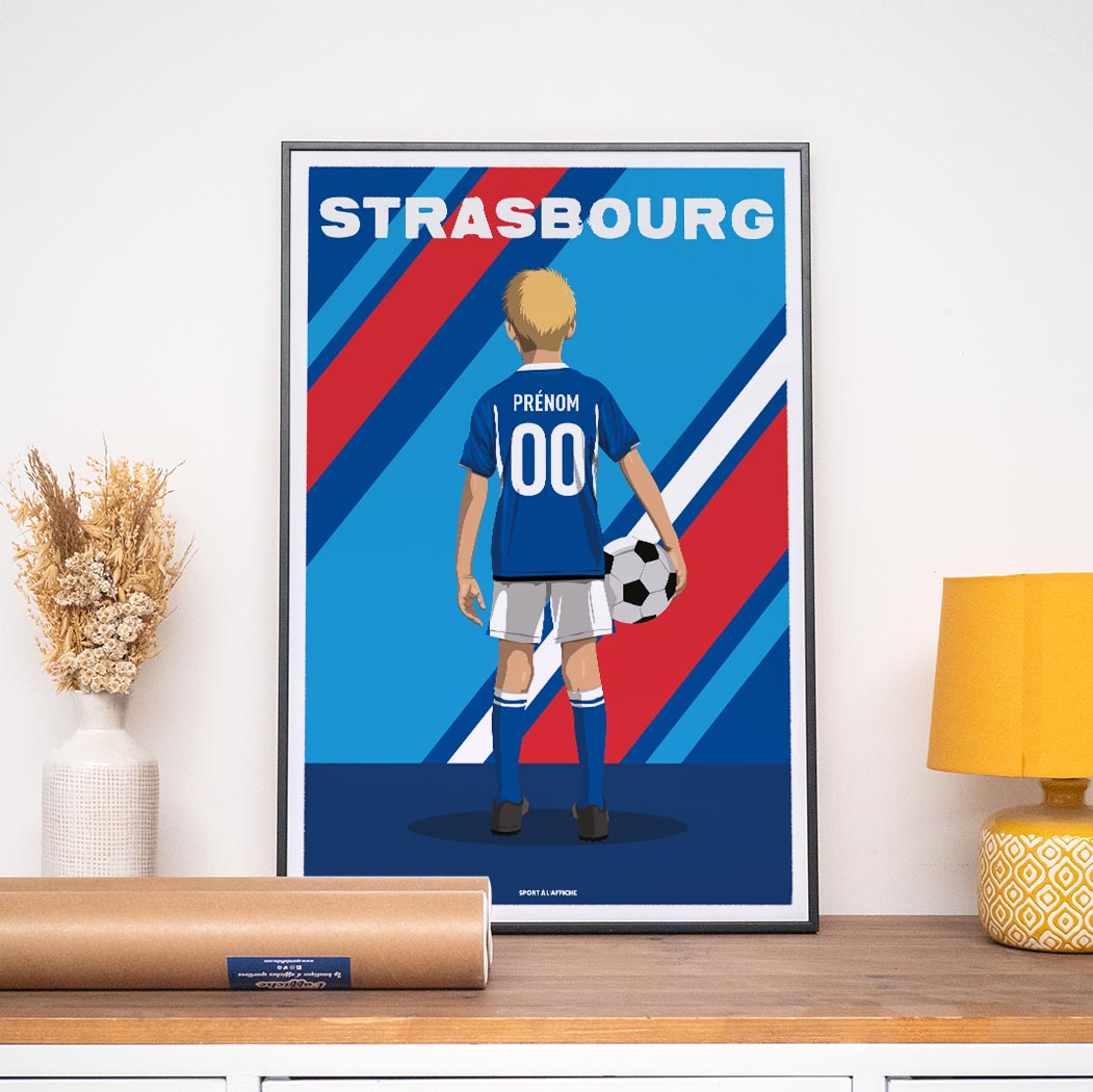 Affiche Foot Strasbourg - Enfant Personnalisé