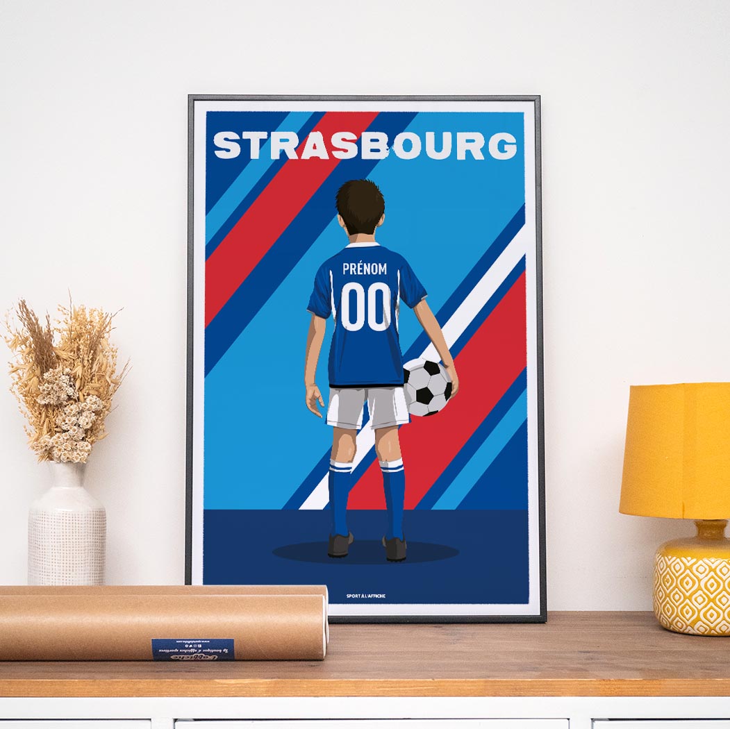 Affiche Foot Strasbourg - Enfant Personnalisé