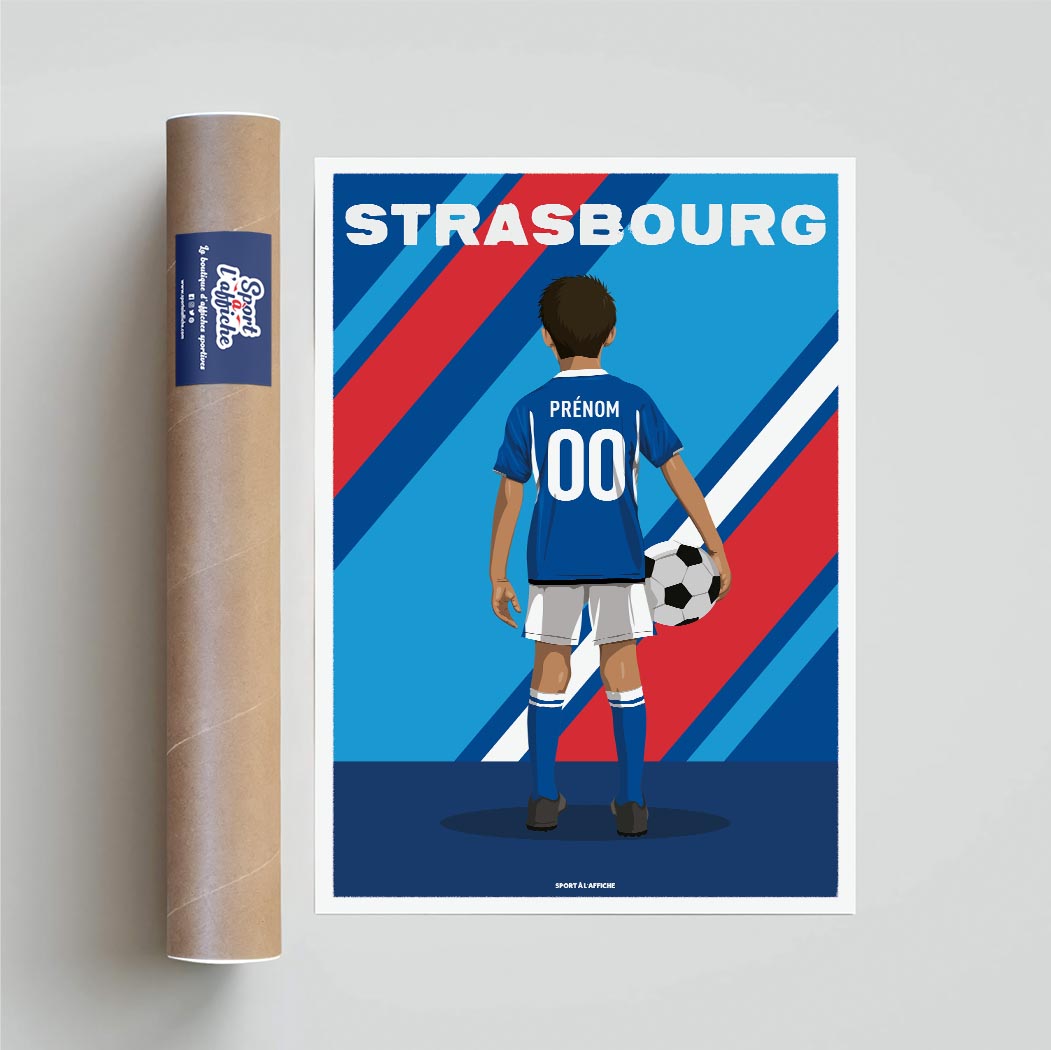 Affiche Foot Strasbourg - Enfant Personnalisé