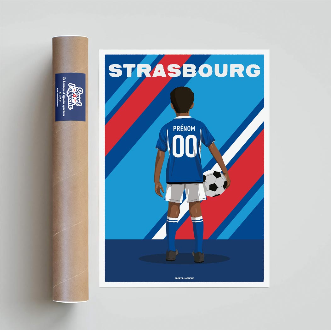 Affiche Foot Strasbourg - Enfant Personnalisé