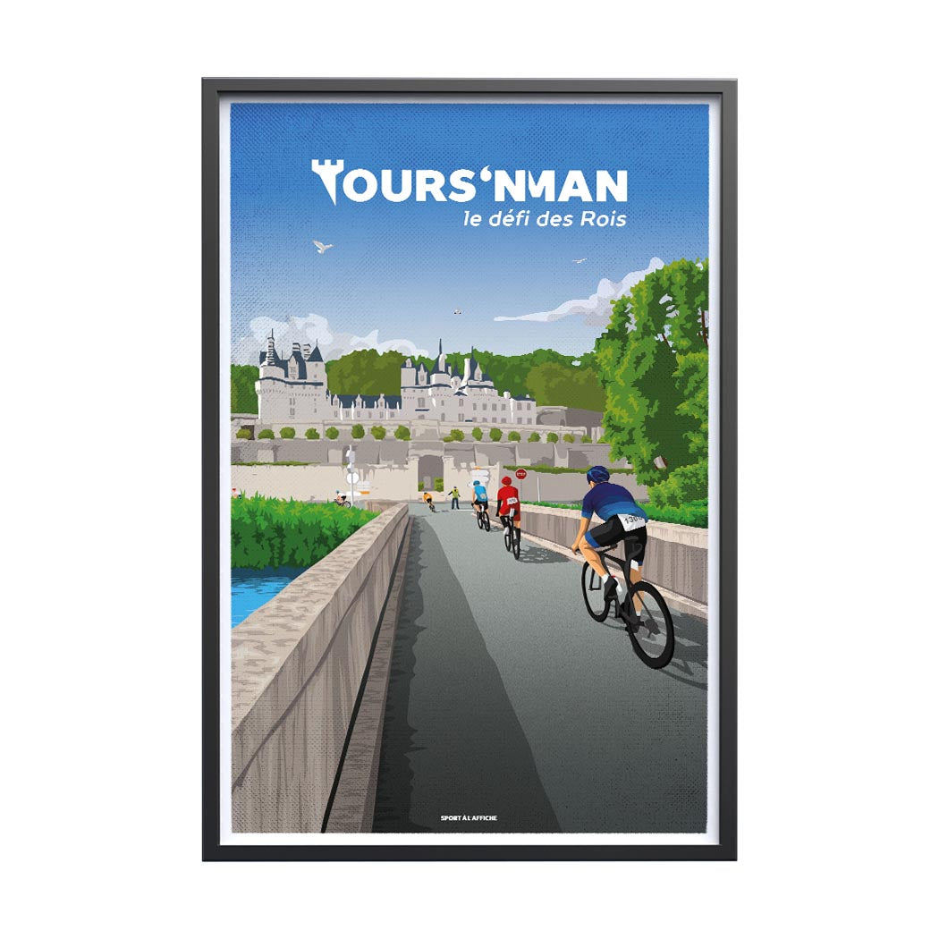 Affiche Triathlon - Illustration Tours'nman