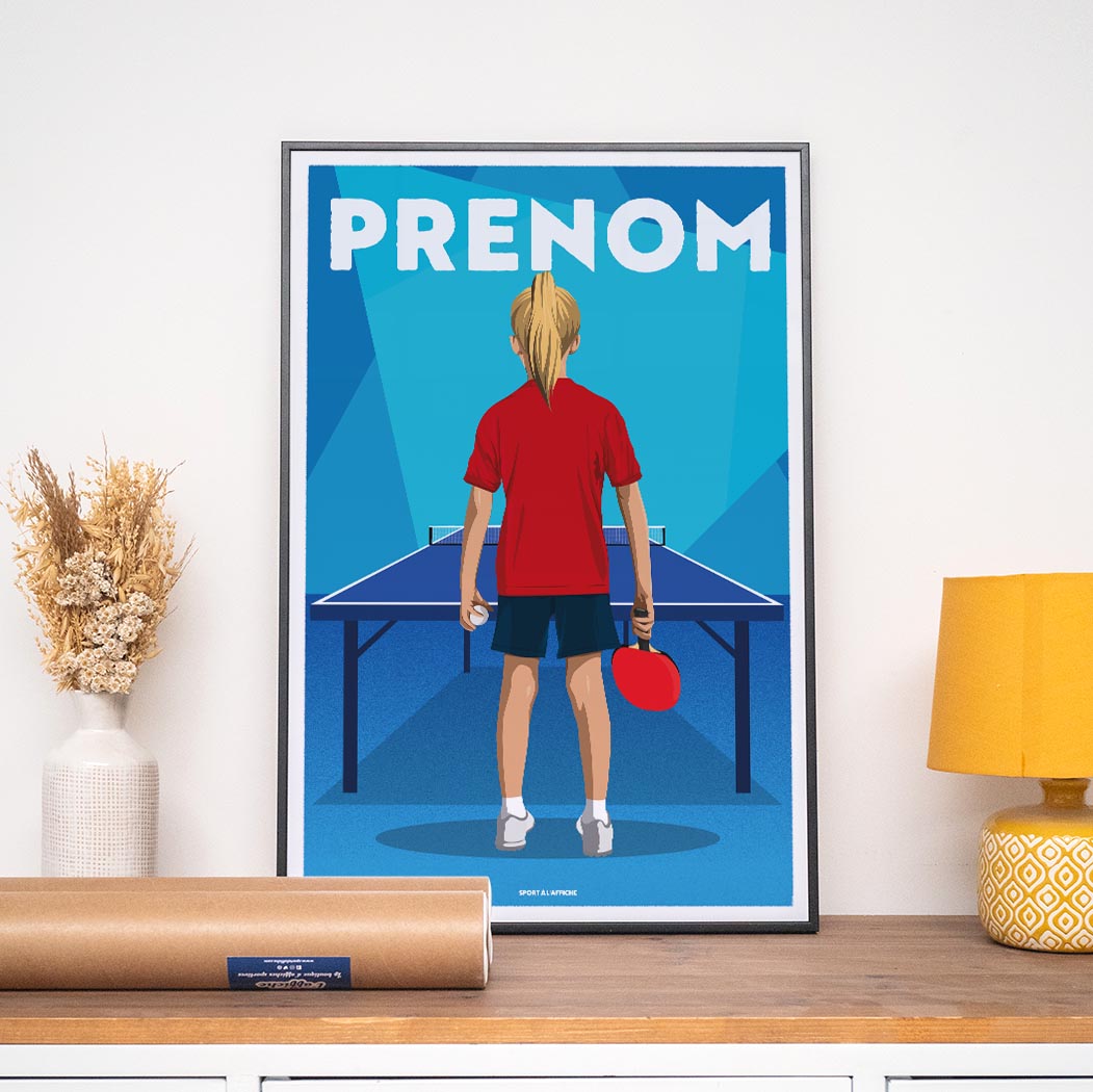 Affiche Tennis de Table - Enfant Personnalisé