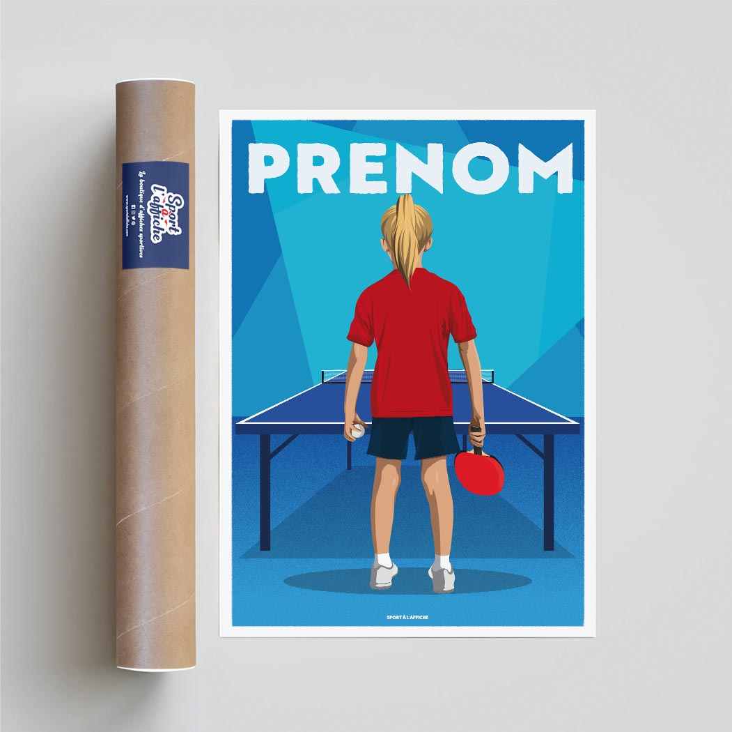 Affiche Tennis de Table - Enfant Personnalisé