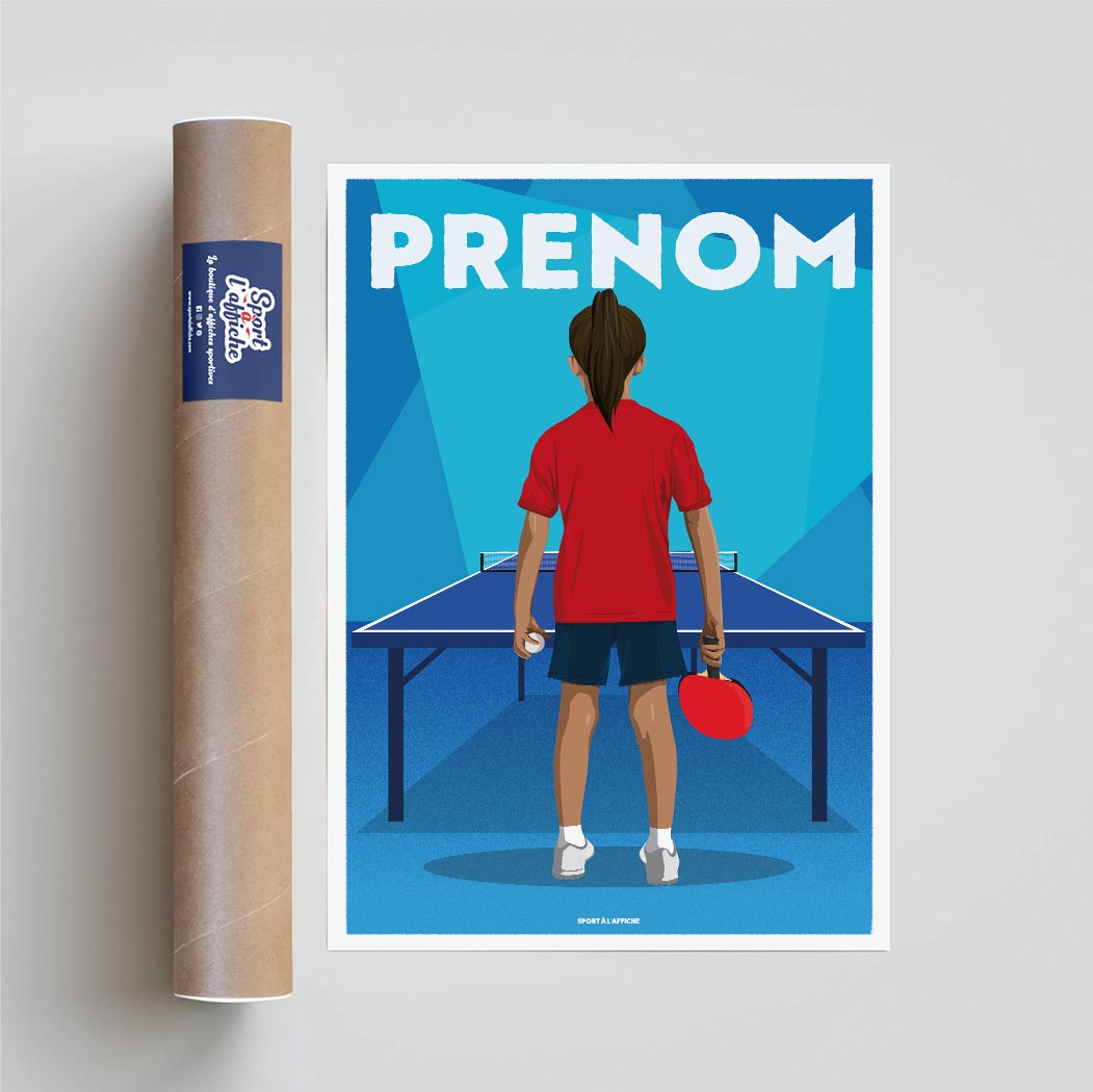 Affiche Tennis de Table - Enfant Personnalisé