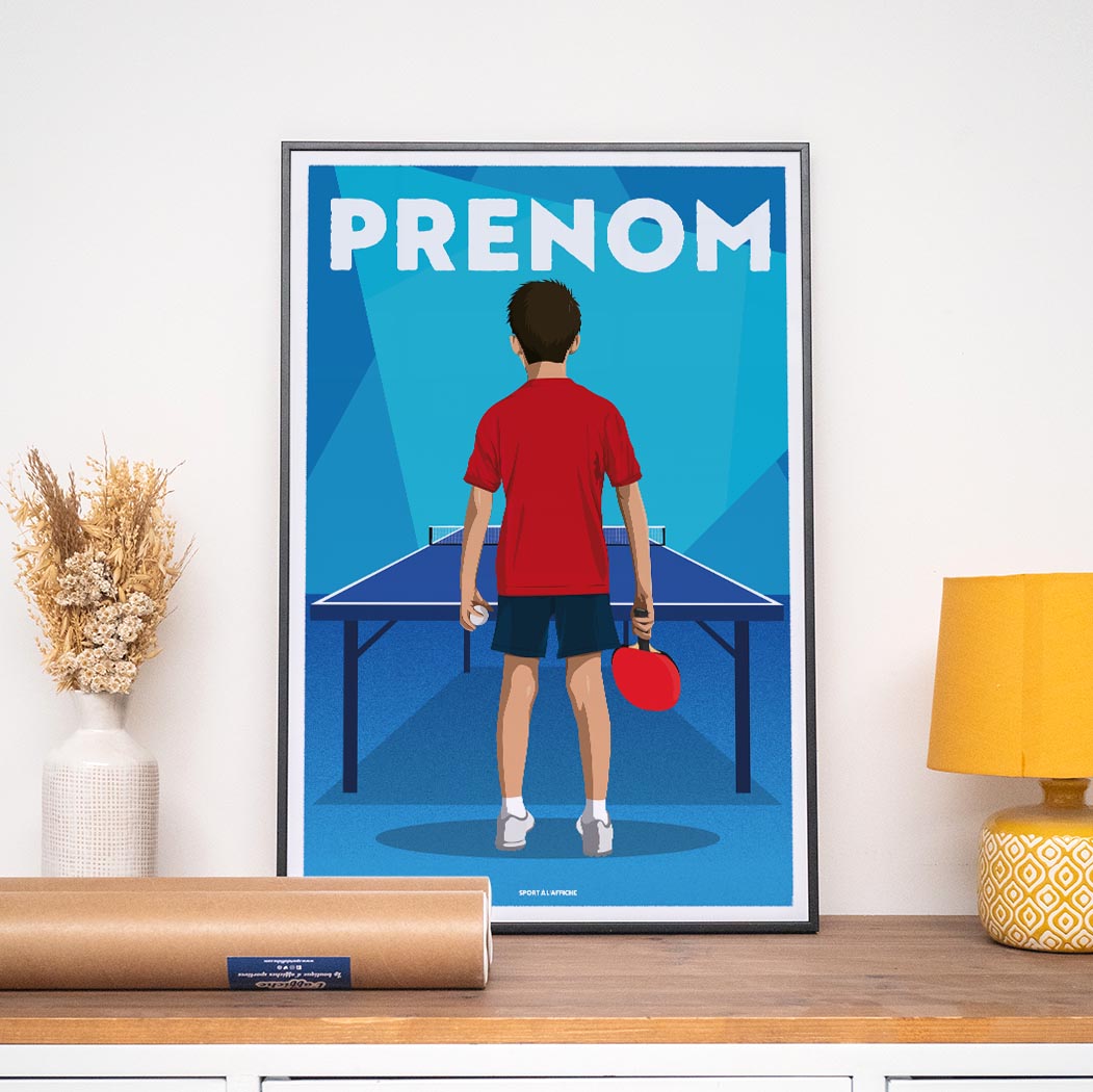 Affiche Tennis de Table - Enfant Personnalisé