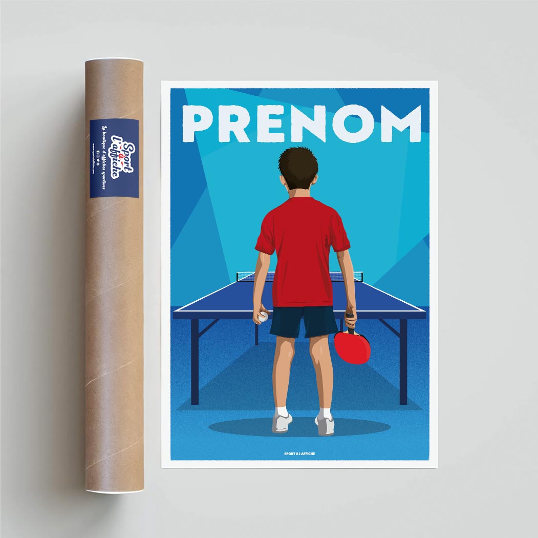 Affiche Tennis de Table - Enfant Personnalisé