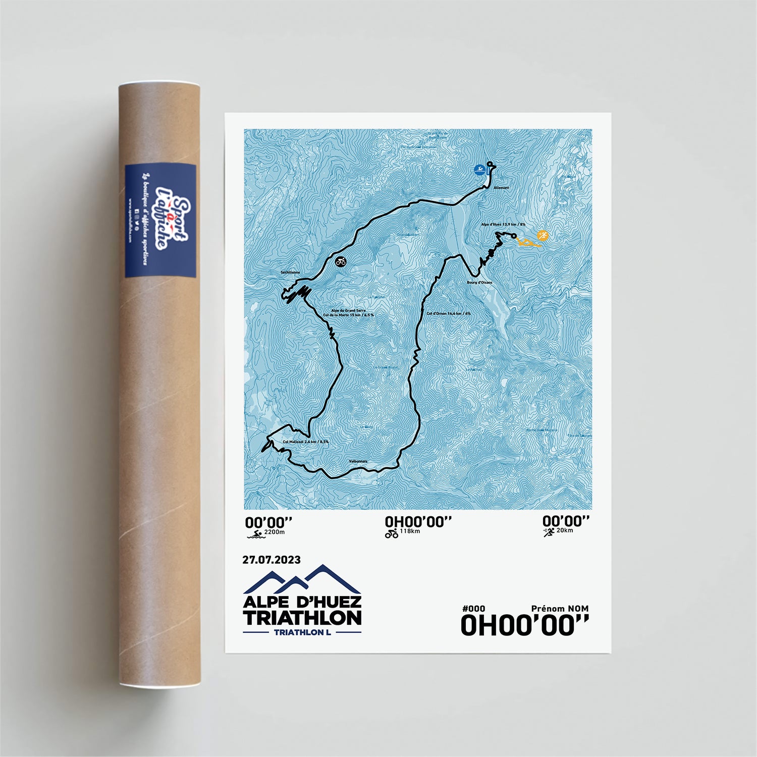 Affiche Triathlon - Alpe d'Huez - Triathlon L