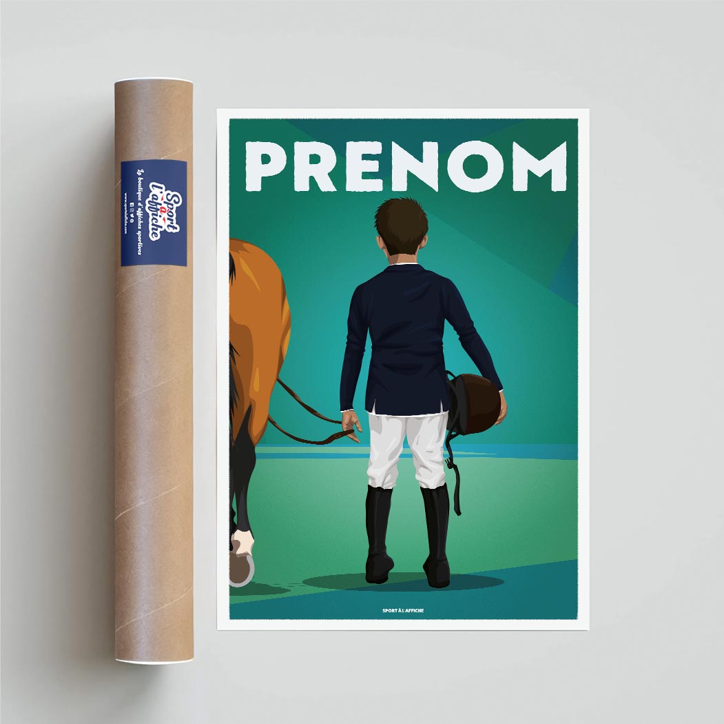 Affiche Equitation - Enfant Personnalisé