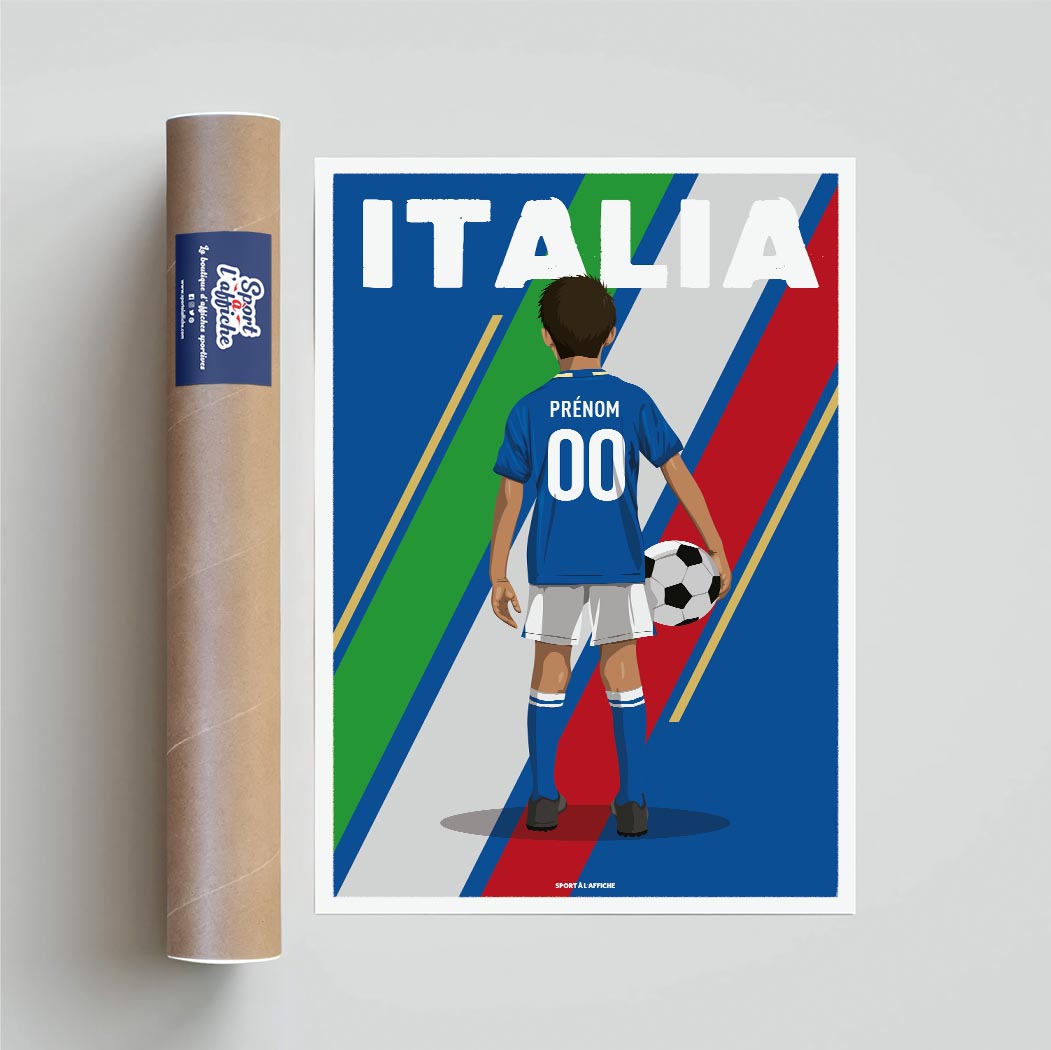 Affiche Foot Italie - Enfant Personnalisé