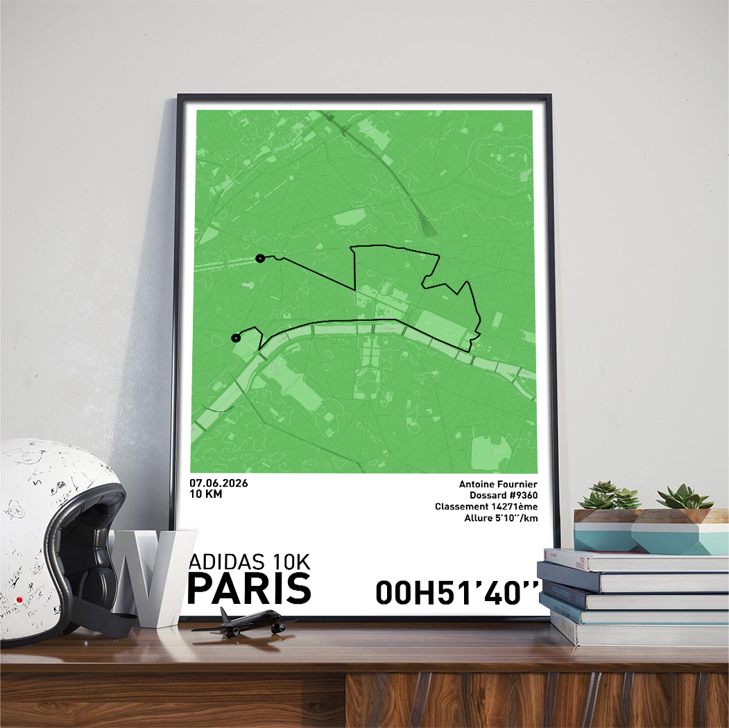 Affiche Running - Adidas 10k de Paris