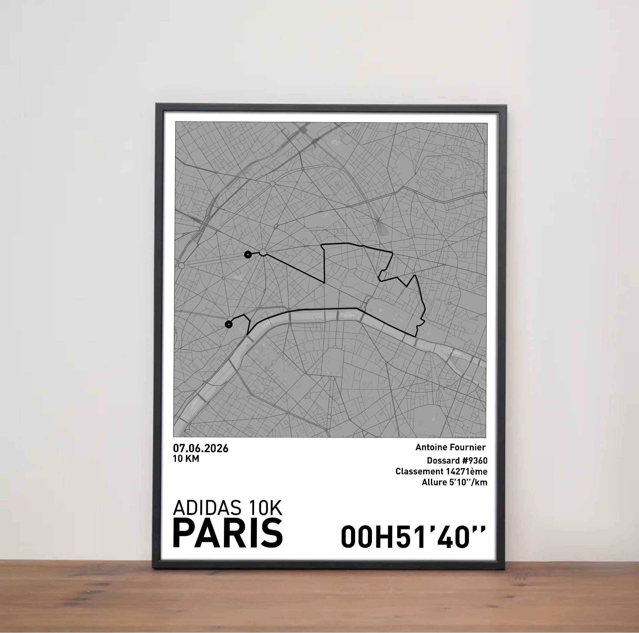 Affiche Running - Adidas 10k de Paris