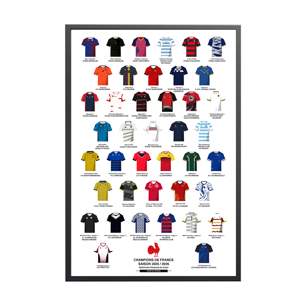 Affiche France Rugby - Champions de la saison 2025-2026