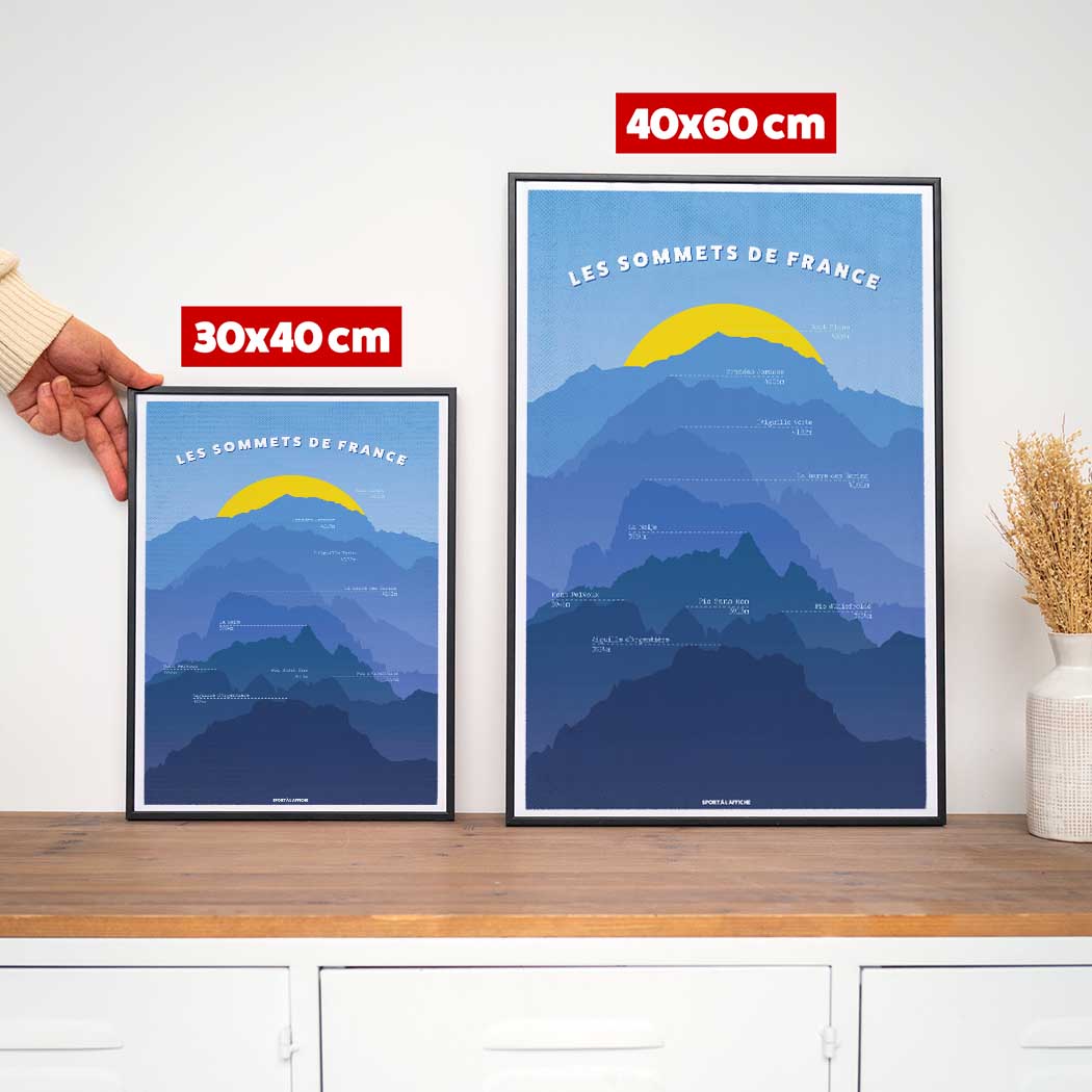 Affiche Alpinisme - Les Sommets Mythiques Français