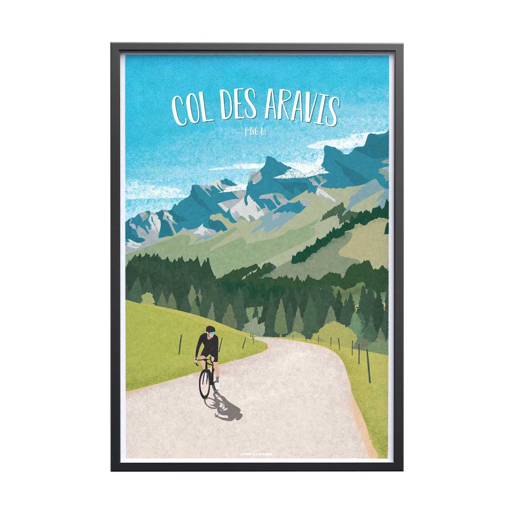 Affiche Cyclisme - Col des Aravis