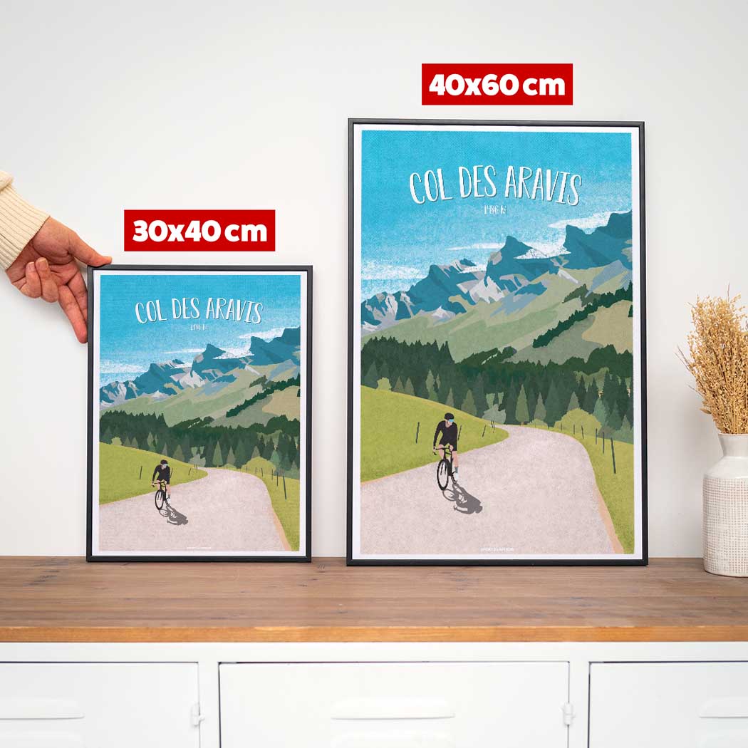 Affiche Cyclisme - Col des Aravis