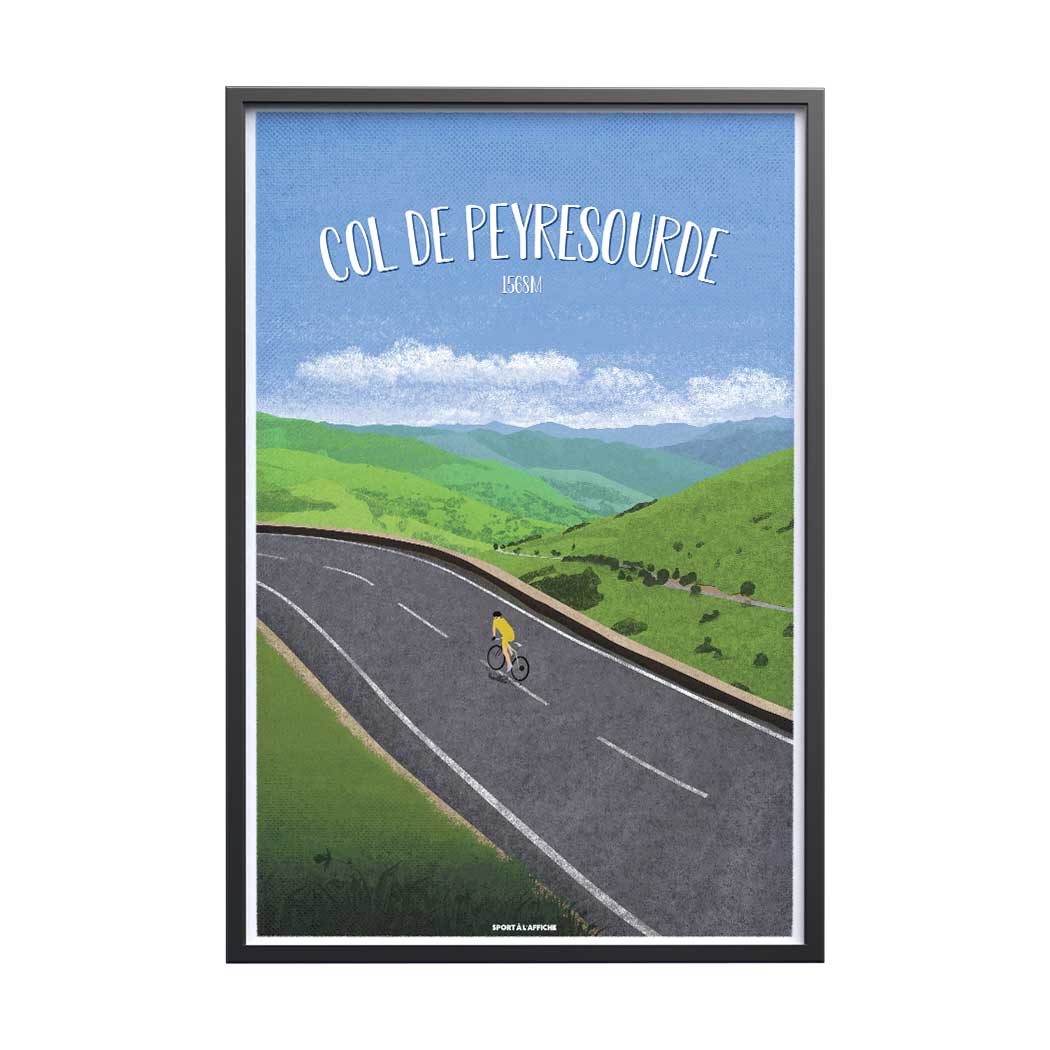 Affiche Cyclisme - Col de Peyresourde