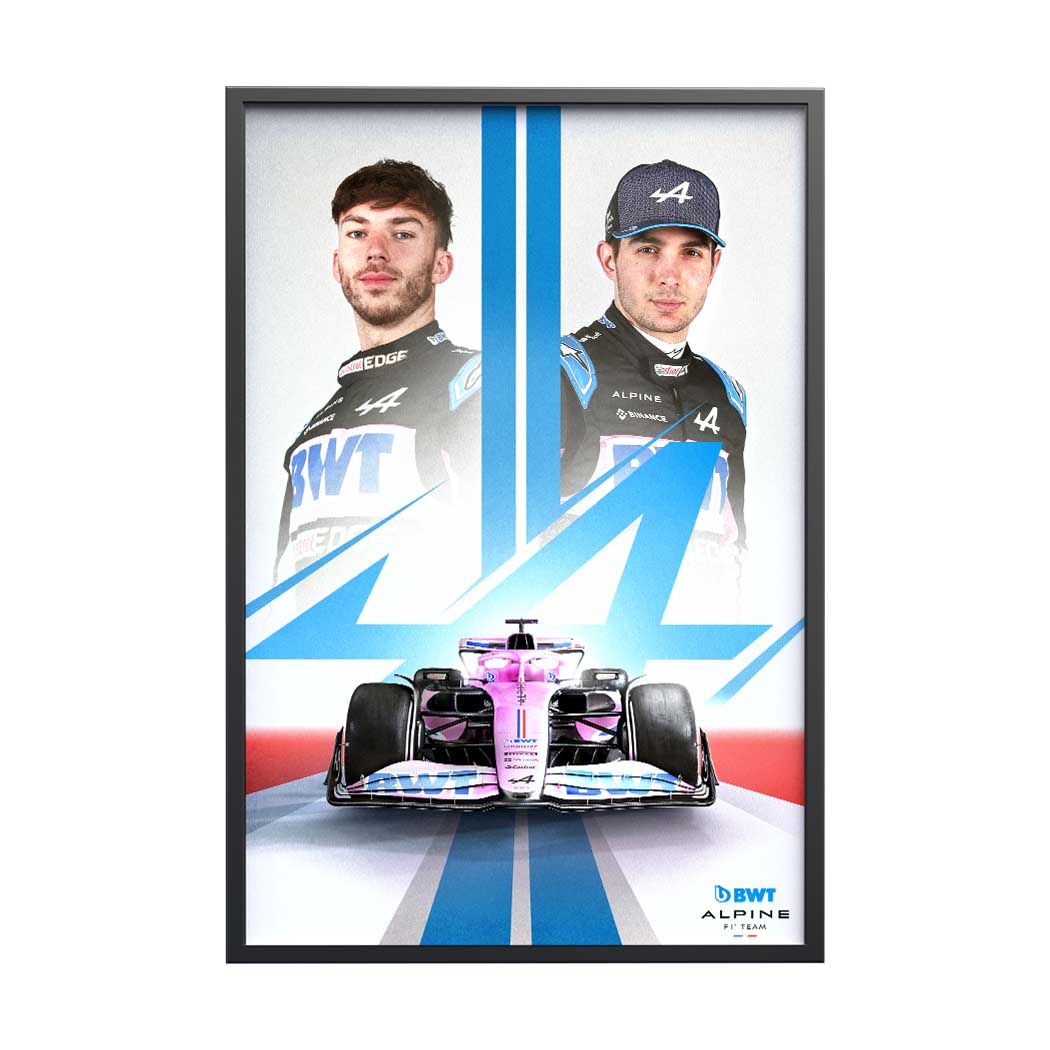 Affiche BWT Alpine F1 Team 2023 - French Touch - Edition Limitée Rose (100ex)