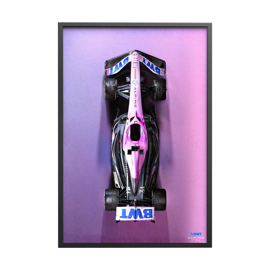 Affiche BWT Alpine F1 Team 2023 - A523 - Edition Limitée Rose (100ex)