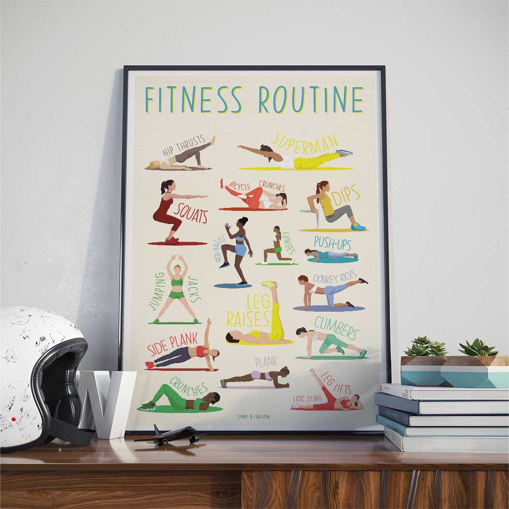 Affiche Fitness | Exercices Fitness – Sport à l'Affiche
