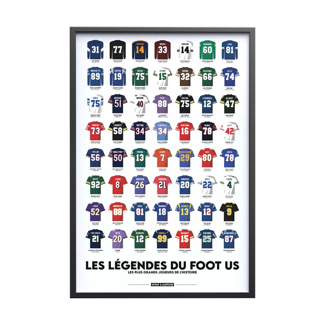 Affiche Foot US - Les Légendes du foot us