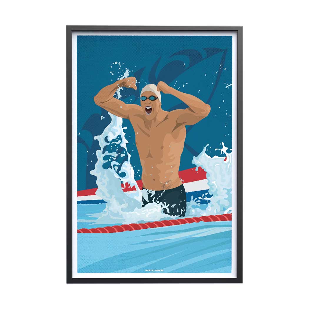 Affiche Natation - Alain Bernard