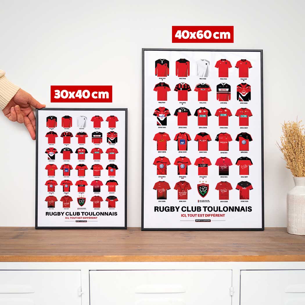 Affiche RC Toulon - Maillots Historiques