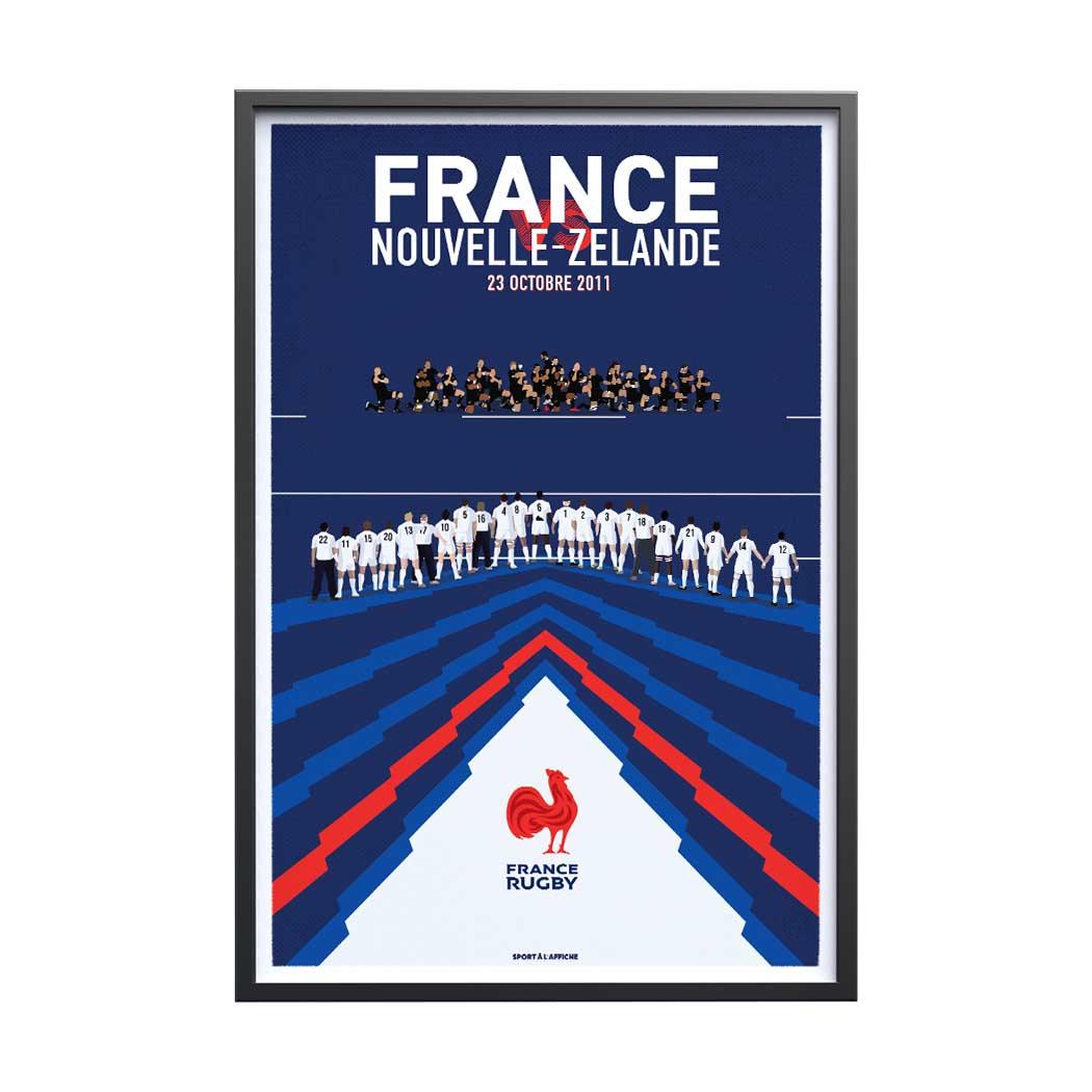 Affiche XV de France - France – Nouvelle Zelande Haka 2011