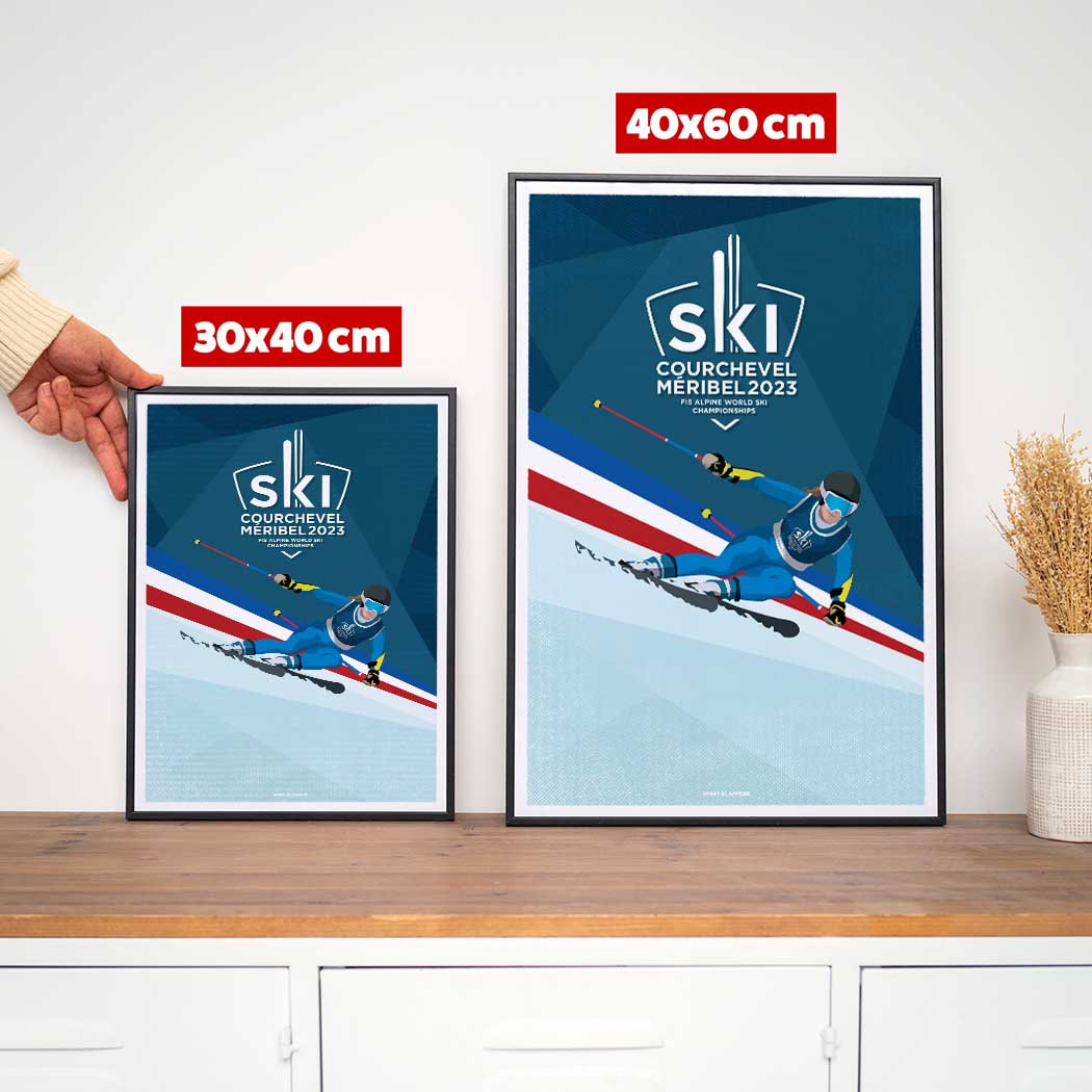 Affiche Courchevel-Méribel 2023 - Slalom Géant
