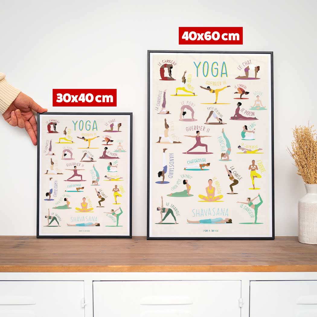 Affiche d'entraînement de yoga | Affiches d'exercices pour tout le corps,Accessoires d'exercice de gymnastique à domicile, affiche de yoga avec poses pour femmes et hommes pour réduire le stress Affiche d'entraînement de yoga | Affiches d'exercices pour tout le corps,Accessoires d'exercice de gymnastique à domicile, affiche de yoga avec poses pour femmes et hommes pour réduire le stress