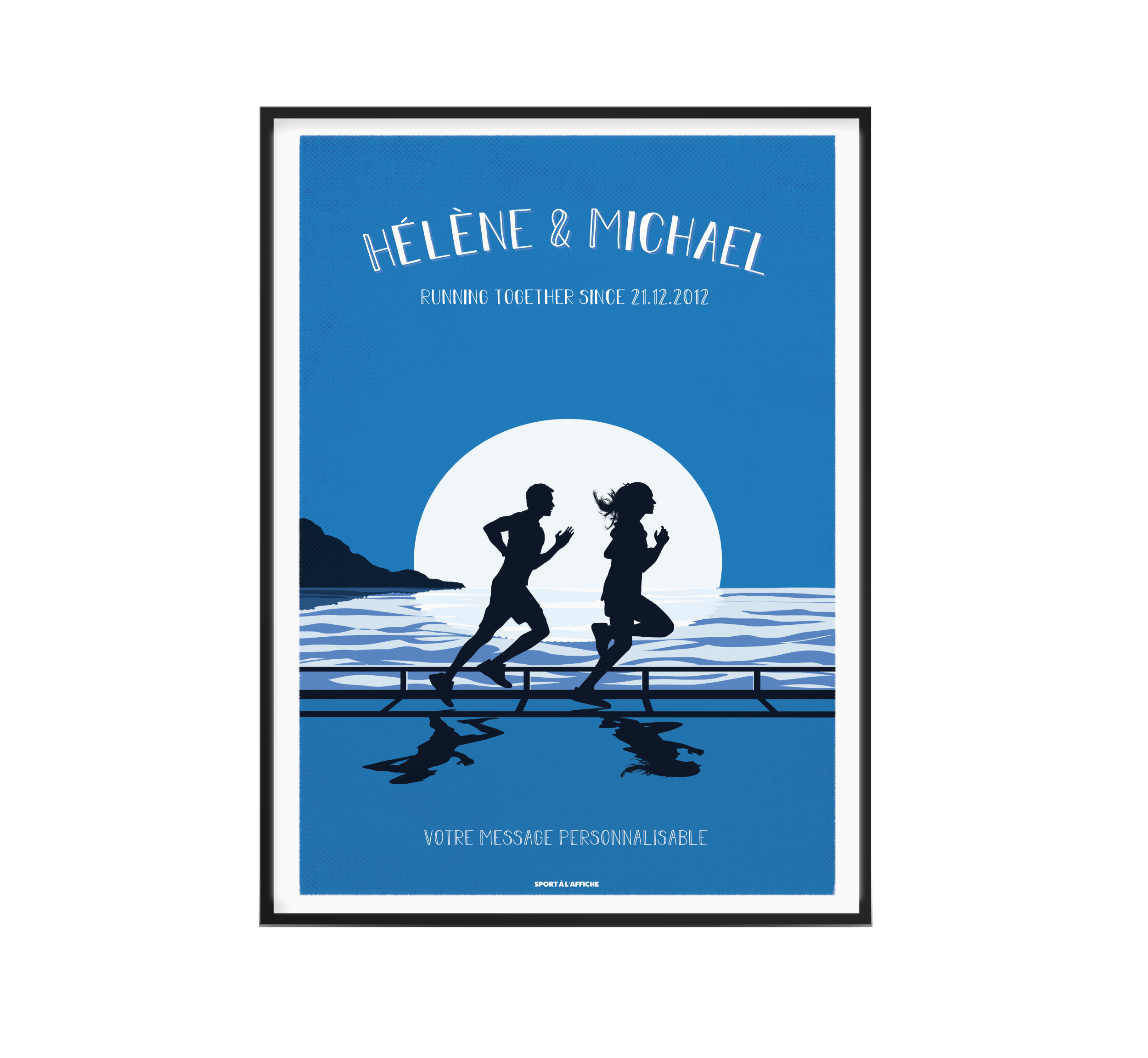 Affiche Running - Course à pied Personnalisée Duo / Couple