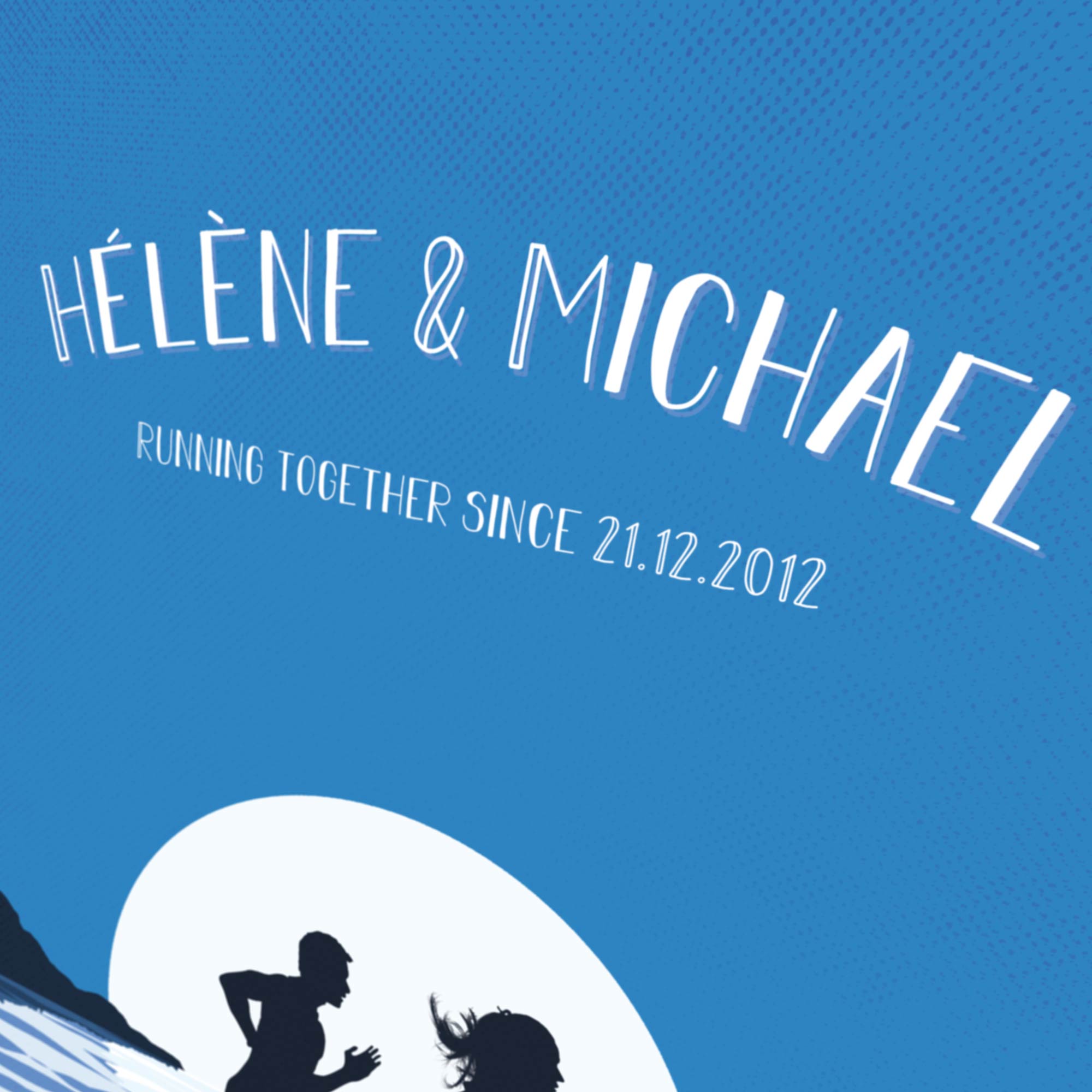 Affiche Running - Course à pied Personnalisée Duo / Couple