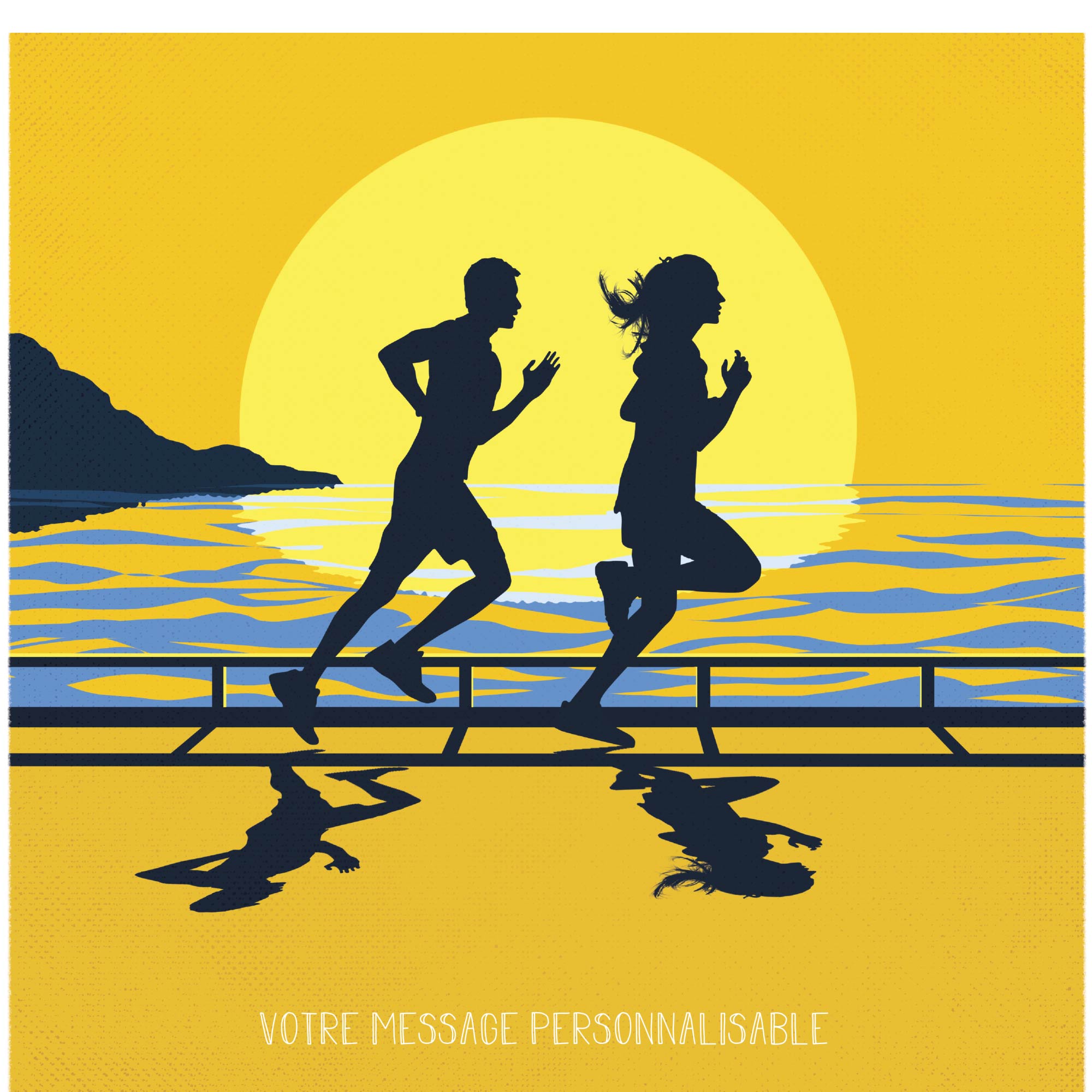 Affiche Running - Course à pied Personnalisée Duo / Couple
