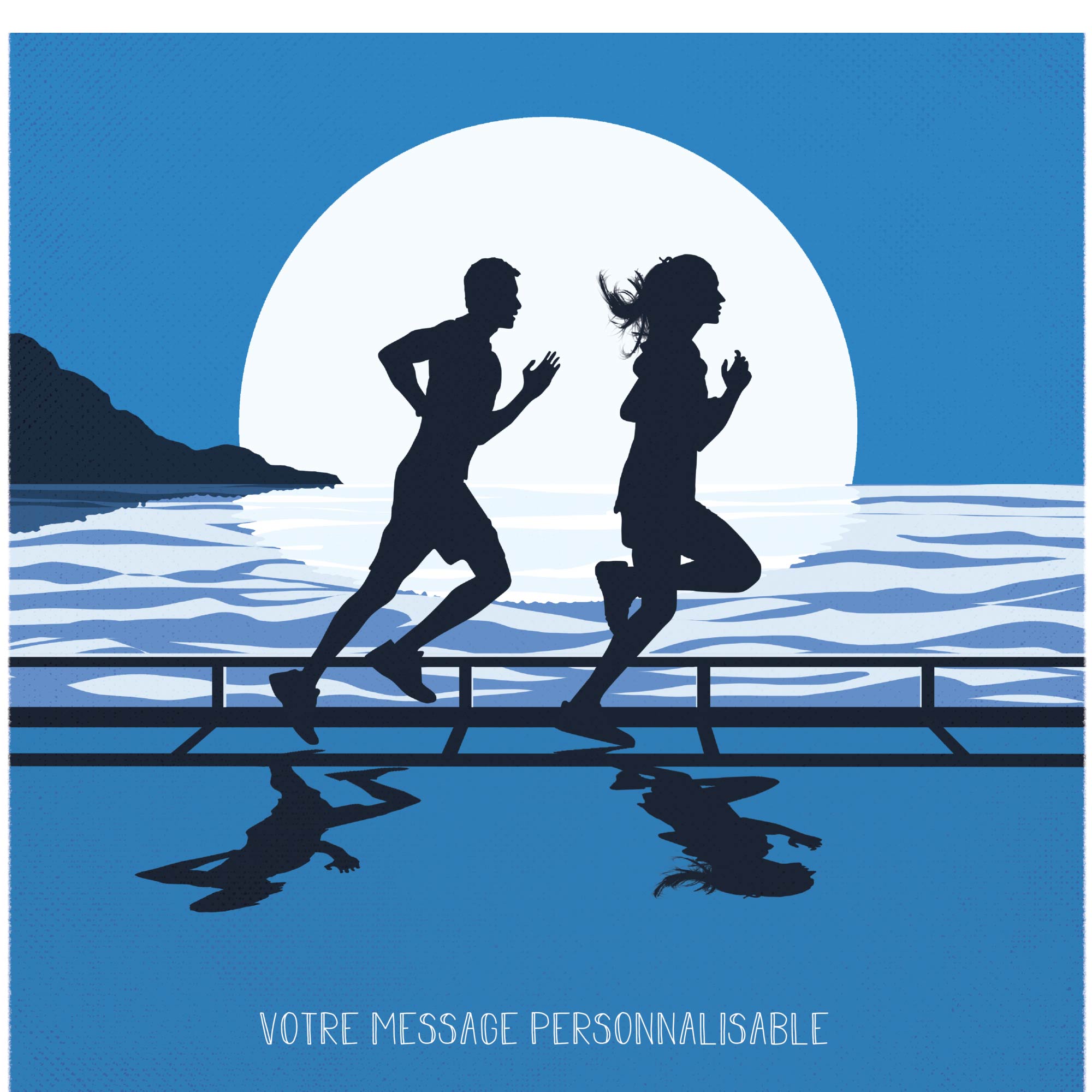 Affiche Running - Course à pied Personnalisée Duo / Couple