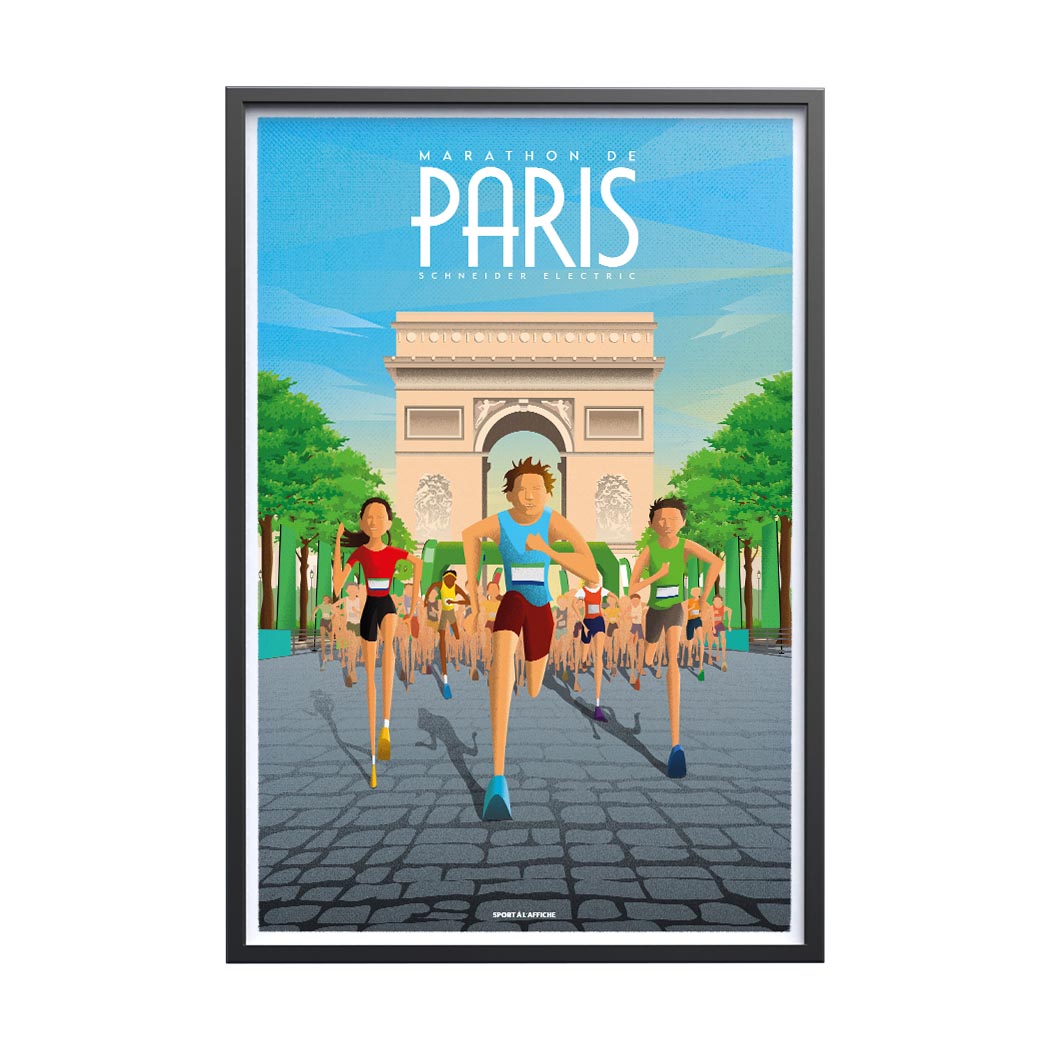 Affiche Running - Marathon de Paris