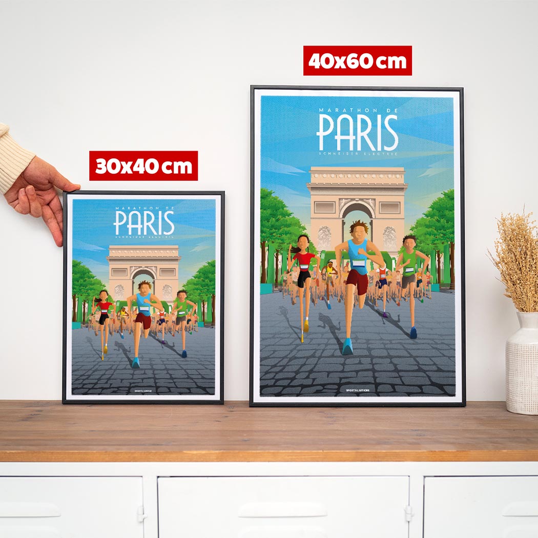 Affiche Running - Marathon de Paris