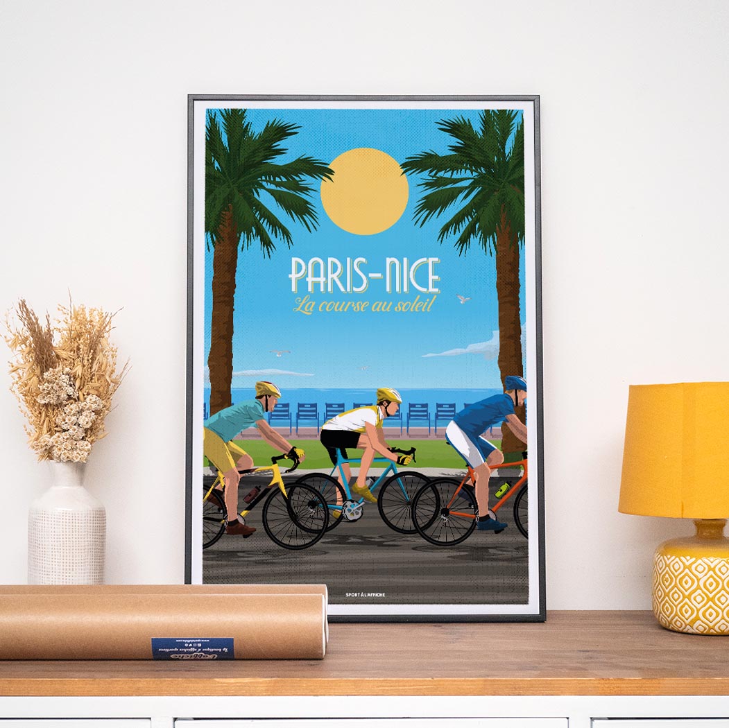 Affiche Cyclisme - Paris-Nice, La course au Soleil